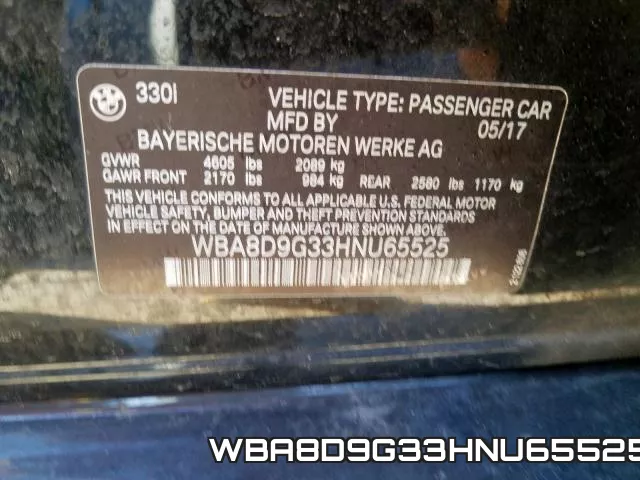 WBA8D9G33HNU65525 фото 2