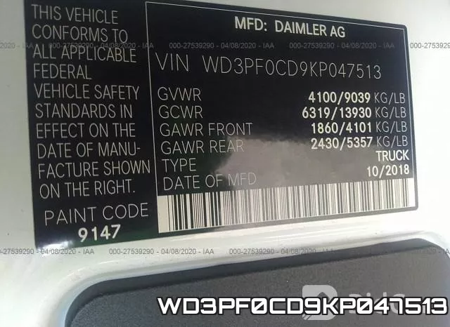 WD3PF0CD9KP047513 фото 10