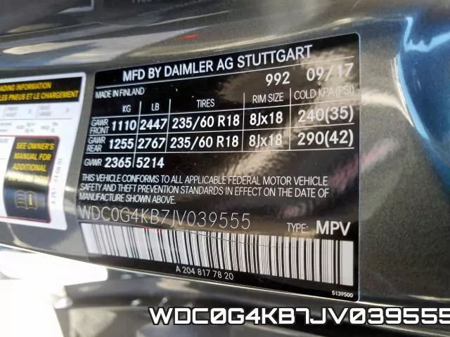 WDC0G4KB7JV039555 фото 2