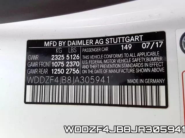 WDDZF4JB8JA305941 фото 2