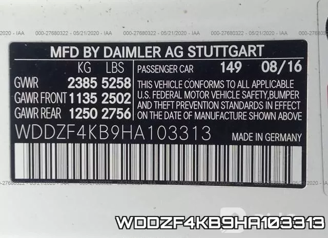 WDDZF4KB9HA103313 фото 10