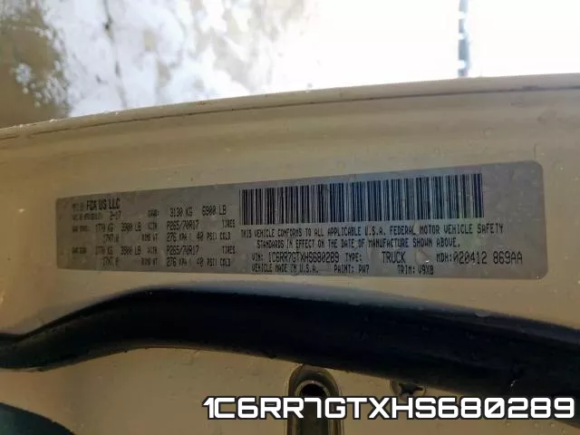 1C6RR7GTXHS680289 фото 2