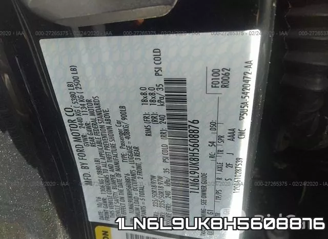 1LN6L9UK8H5608876 фото 10