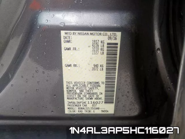 1N4AL3AP5HC116027 фото 2