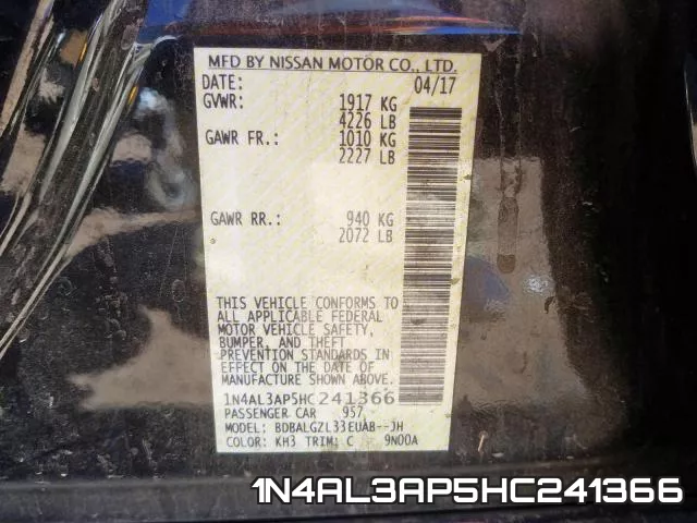 1N4AL3AP5HC241366 фото 2