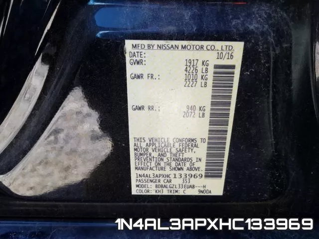 1N4AL3APXHC133969 фото 2
