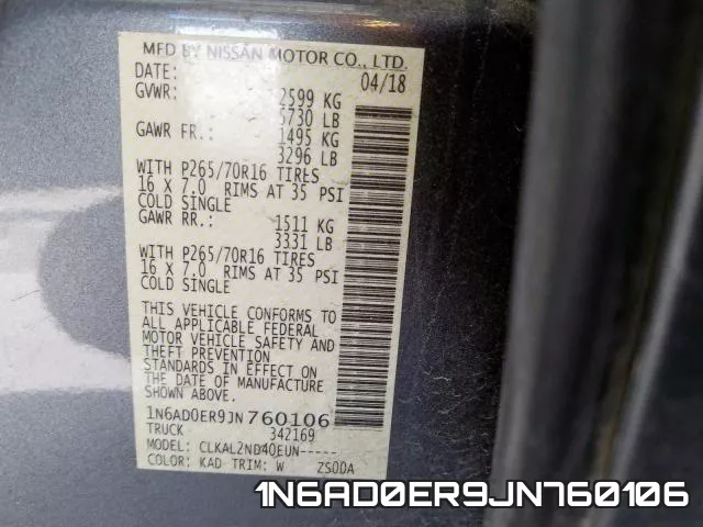 1N6AD0ER9JN760106 фото 2