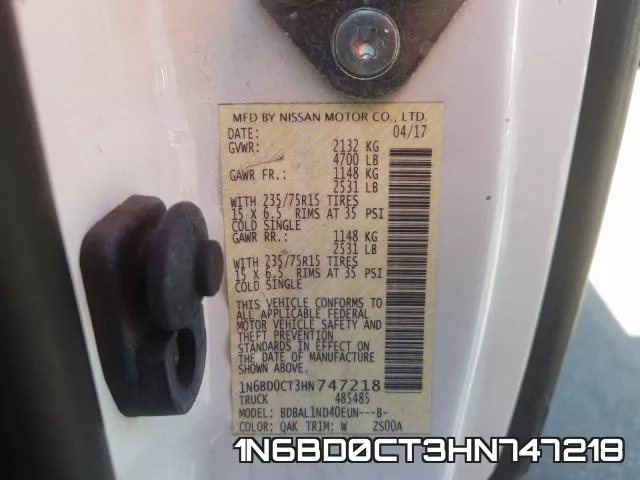 1N6BD0CT3HN747218 фото 2