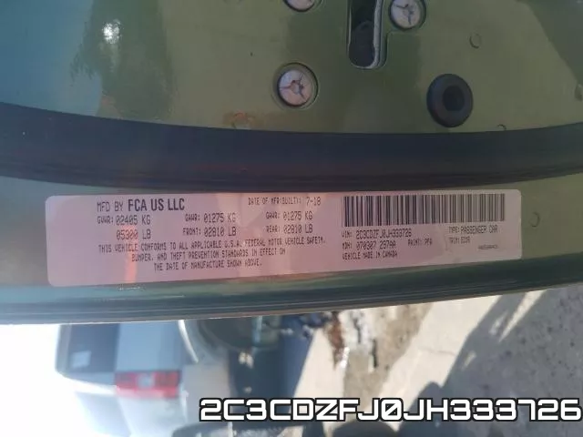 2C3CDZFJ0JH333726 фото 2