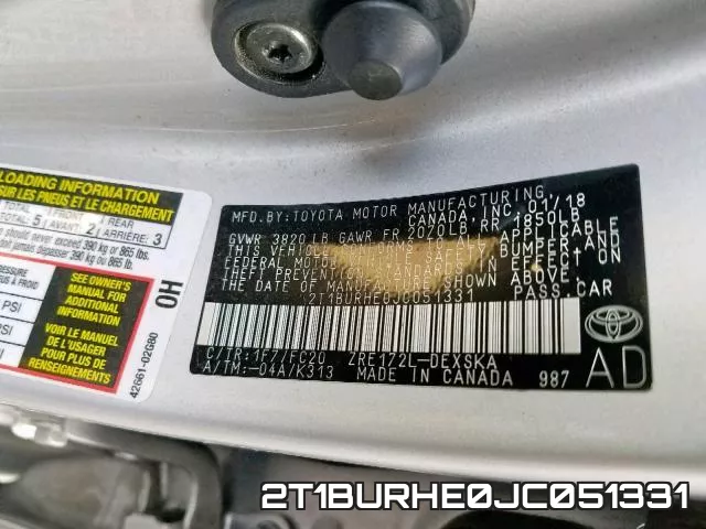 2T1BURHE0JC051331 фото 2