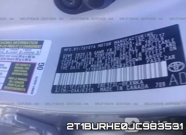 2T1BURHE0JC983531 фото 10
