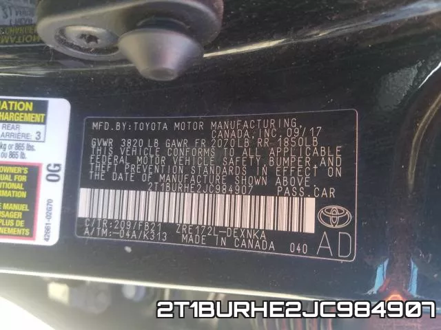 2T1BURHE2JC984907 фото 2