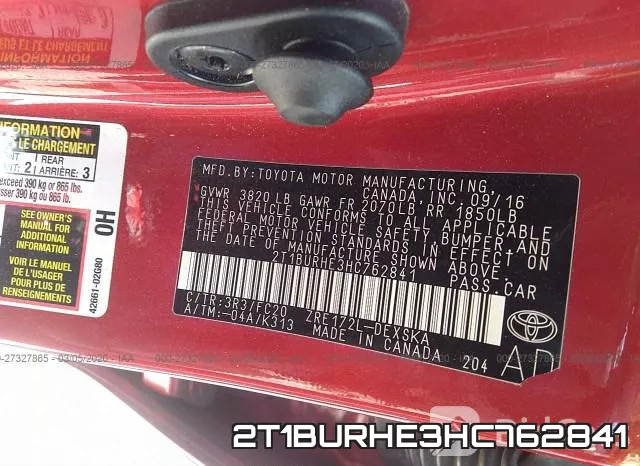 2T1BURHE3HC762841 фото 10