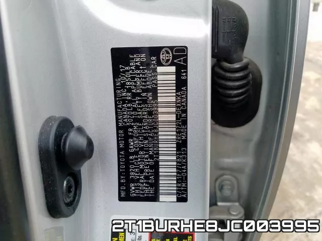 2T1BURHE8JC003995 фото 2