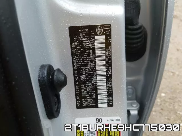 2T1BURHE9HC775030 фото 2