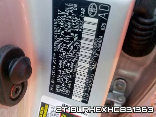 2T1BURHEXHC831363 фото 2