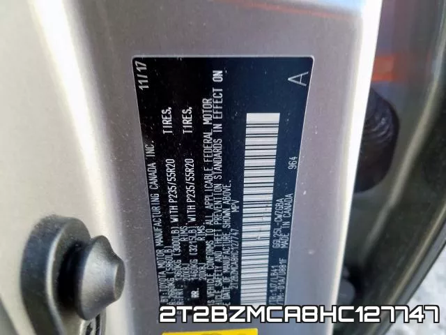 2T2BZMCA8HC127747 фото 2