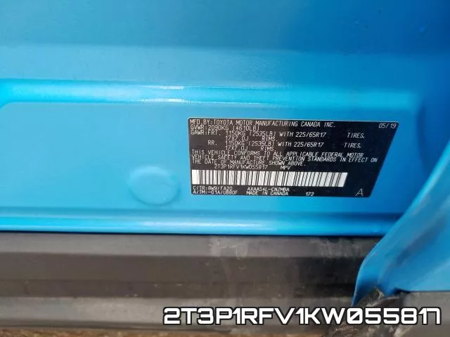 2T3P1RFV1KW055817 фото 2