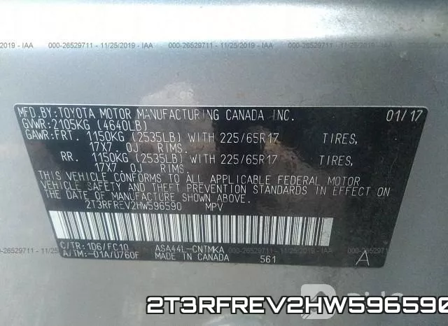 2T3RFREV2HW596590 фото 10
