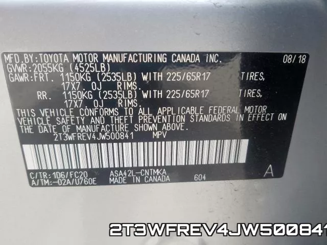 2T3WFREV4JW500841 фото 2