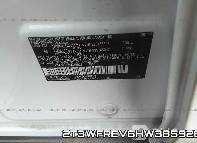 2T3WFREV6HW385928 фото 10