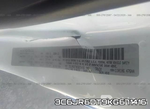 3C6JR6DT9KG671416 фото 10