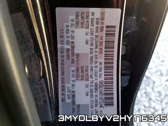 3MYDLBYV2HY176345 фото 2