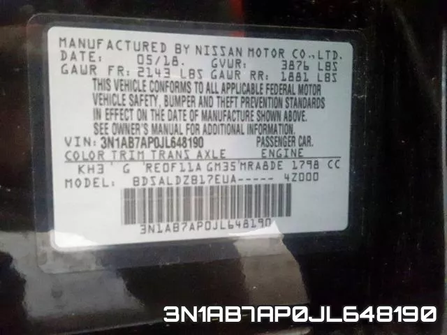 3N1AB7AP0JL648190 фото 2