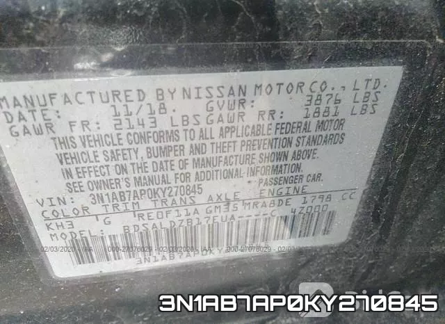 3N1AB7AP0KY270845 фото 10