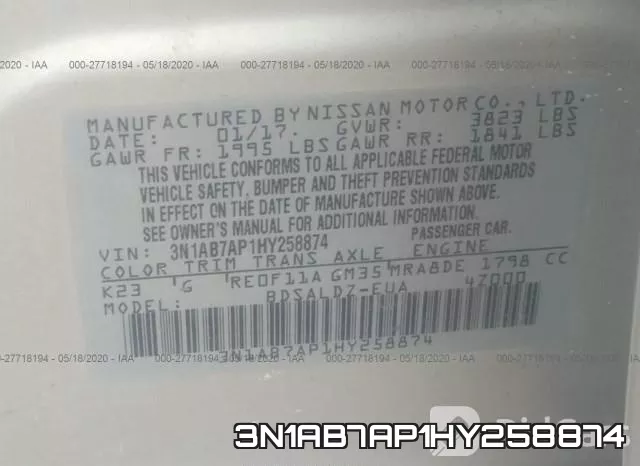 3N1AB7AP1HY258874 фото 10