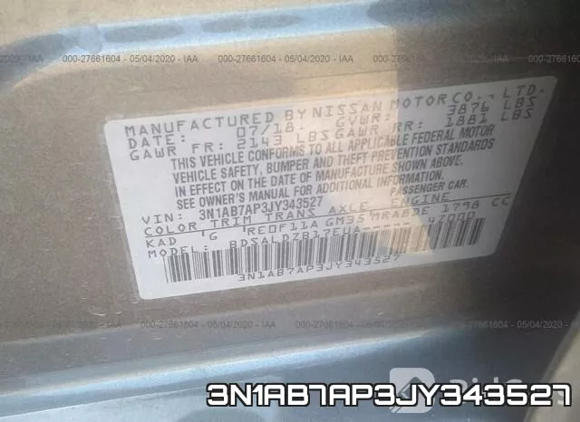 3N1AB7AP3JY343527 фото 10