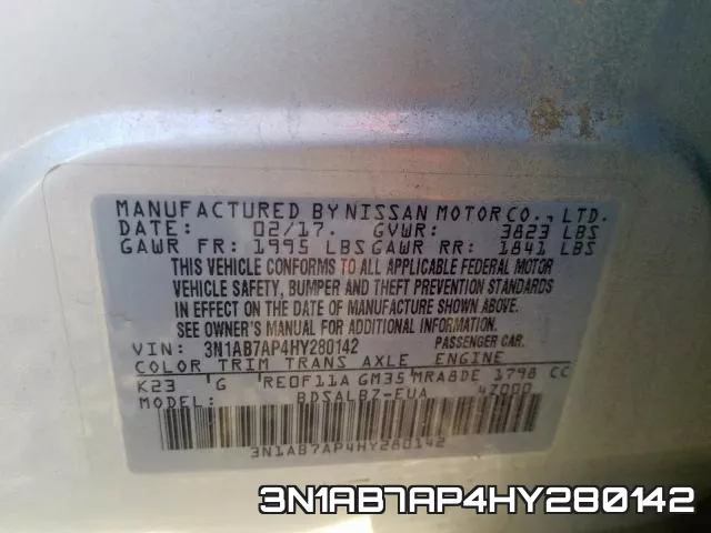 3N1AB7AP4HY280142 фото 2