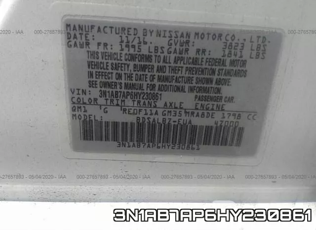 3N1AB7AP6HY230861 фото 10
