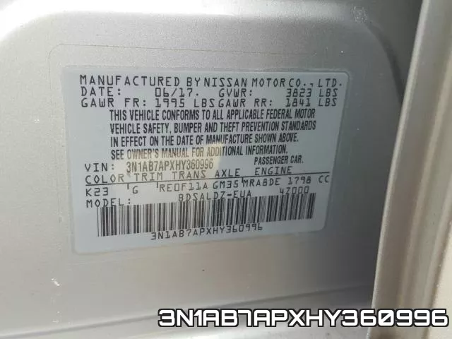 3N1AB7APXHY360996 фото 2