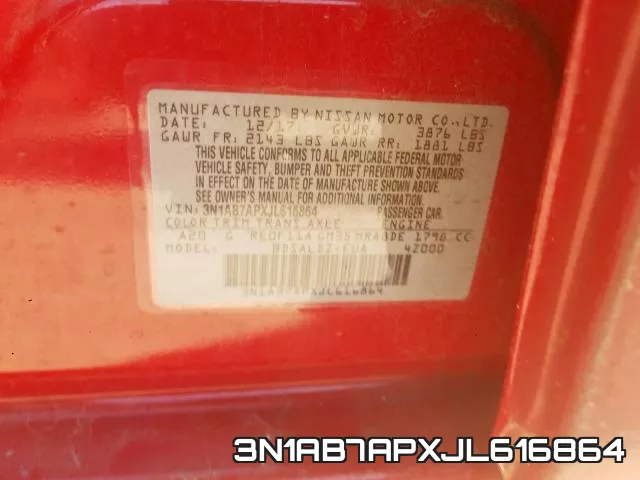 3N1AB7APXJL616864 фото 2