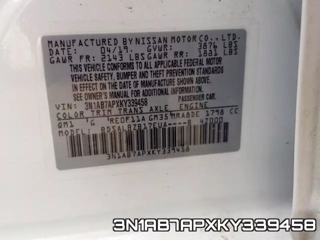 3N1AB7APXKY339458 фото 2