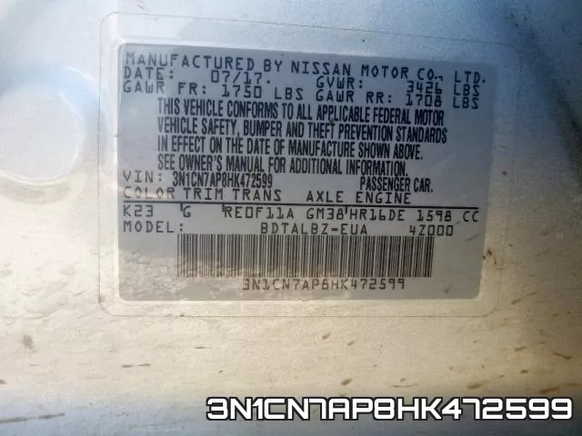 3N1CN7AP8HK472599 фото 2