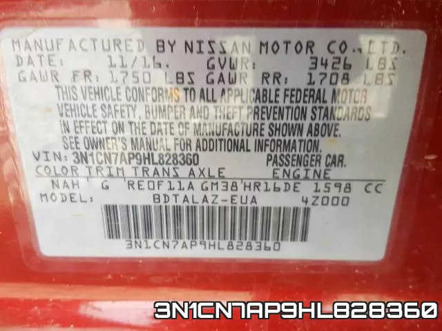 3N1CN7AP9HL828360 фото 2