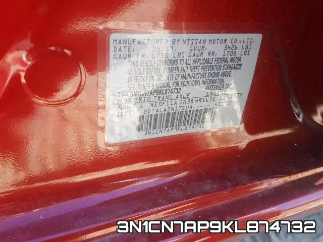3N1CN7AP9KL874732 фото 2