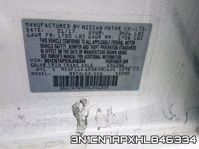 3N1CN7APXHL846334 фото 2