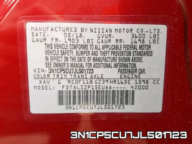3N1CP5CU7JL501723 фото 2