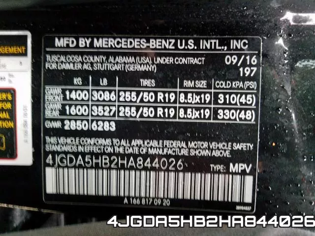 4JGDA5HB2HA844026 фото 2