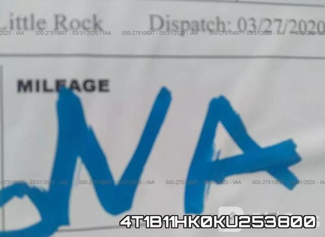 4T1B11HK0KU253800 фото 8