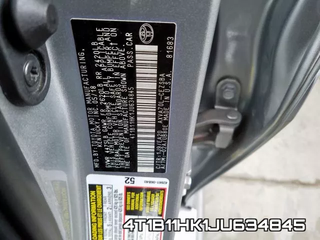 4T1B11HK1JU634845 фото 2