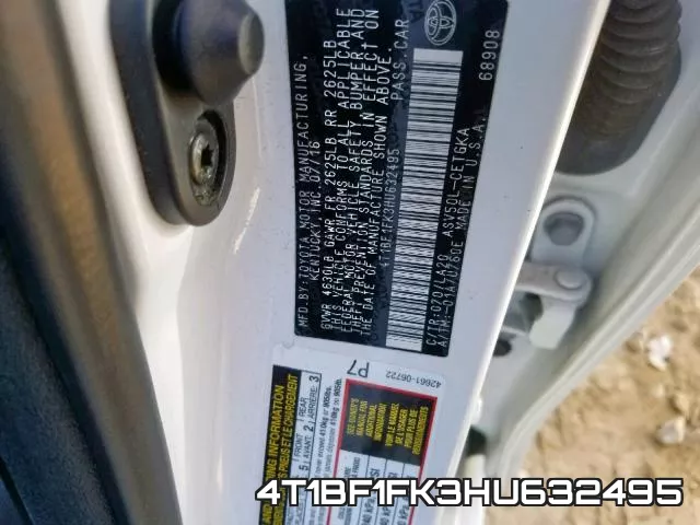 4T1BF1FK3HU632495 фото 2