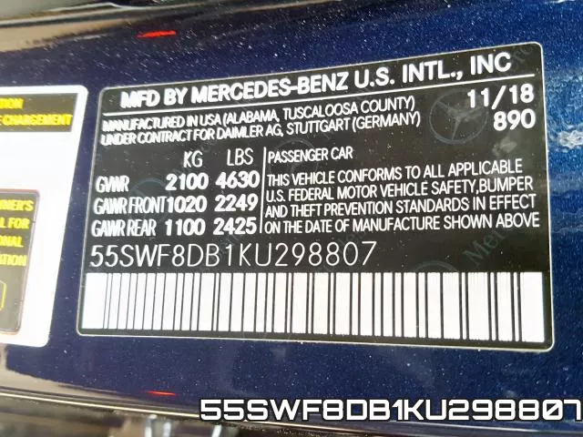 55SWF8DB1KU298807 фото 2