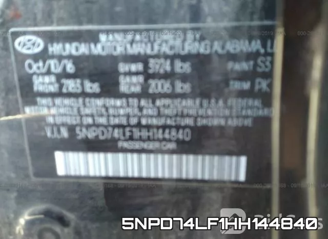 5NPD74LF1HH144840 фото 10