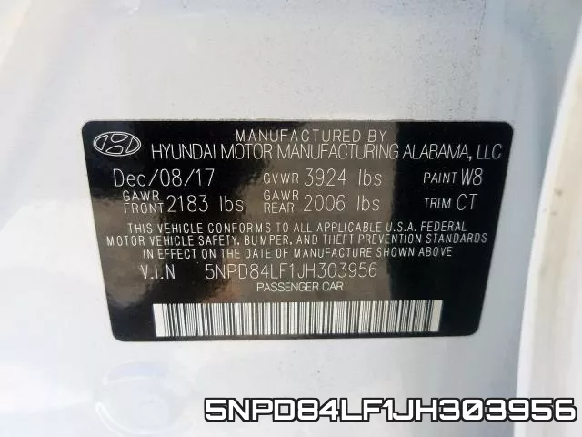 5NPD84LF1JH303956 фото 2