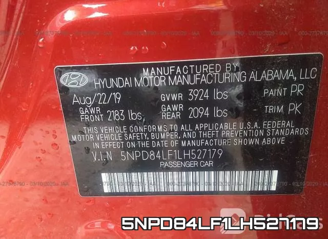5NPD84LF1LH527179 фото 10