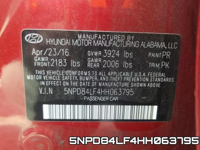 5NPD84LF4HH063795 фото 2